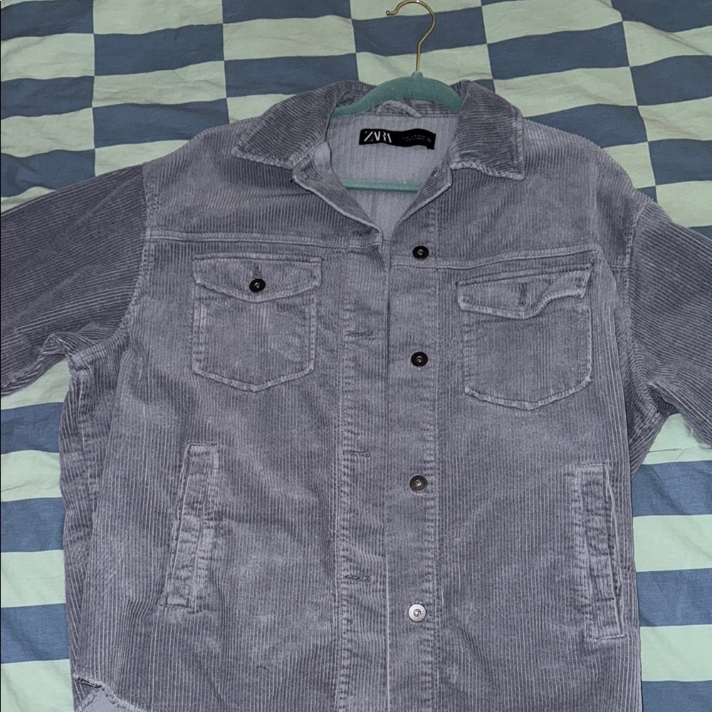 Zara Gray Corduroy Jacket